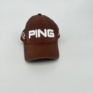 Ping G10 Golf Hat Brown‎ Adjustable Logo Cap Excellent